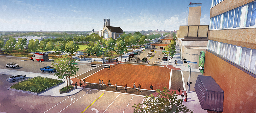 Broadway Avenue Redevelopment. Courtesy of City of Lubbock
