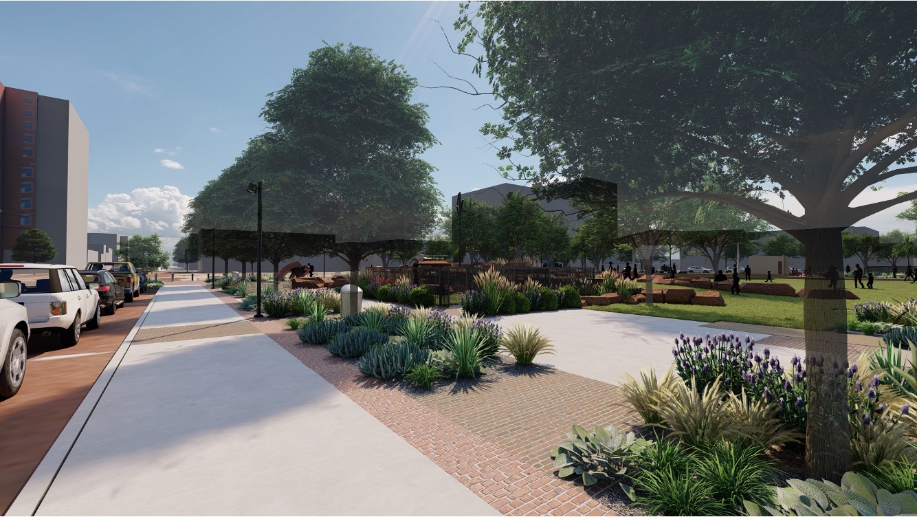 Rendering of Downtown Lubbock Park/Downtown LBK